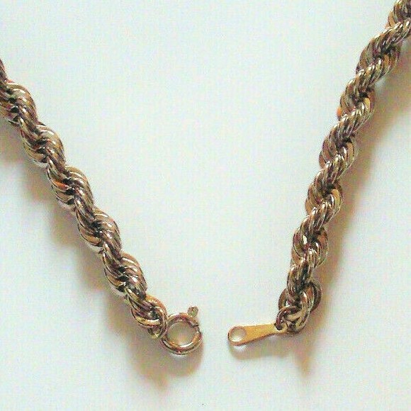 Vintage Avon Necklace 23 inch Silver Tone French Rope Twist NOS - Picture 3 of 6